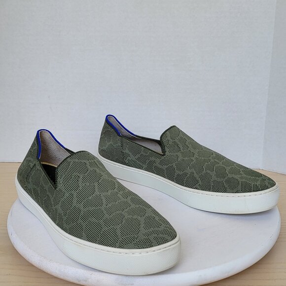 Rothy's Shoes - Rothy’s Women's The Original Safari Print Olive Green Slip On Casual Sneaker 12